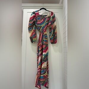 Sobe Colorful Zigzag Patterned Dress